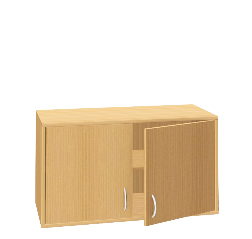 Hängeschrank mit Türen Buche Dekor