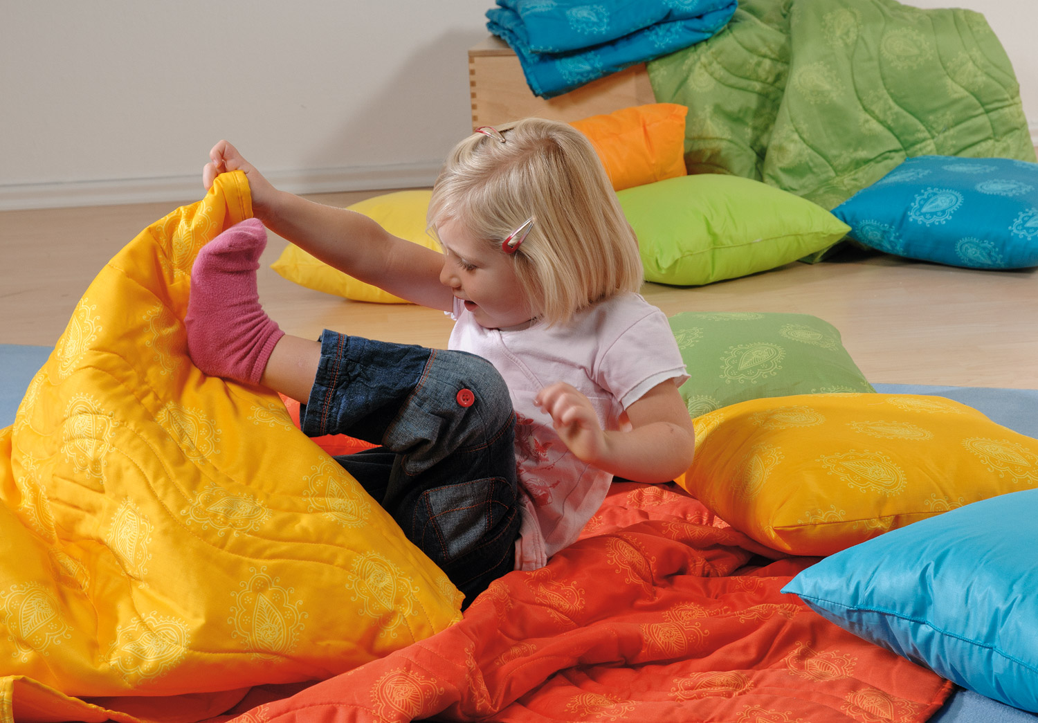 Steppbett Harmony Steppkissen türkis
