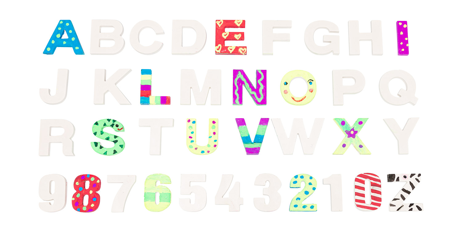 Giessform Buchstaben und Zahlen