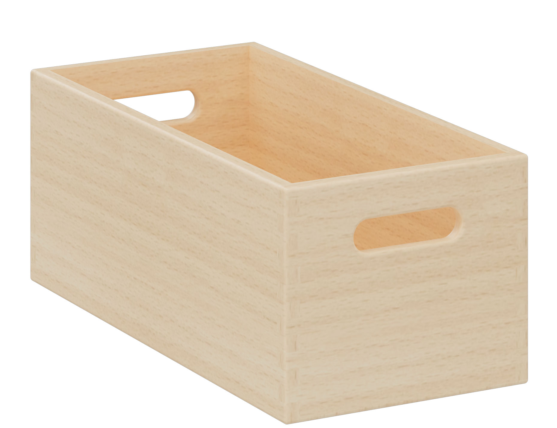 Materialkasten schmal, Höhe 14 cm, Ahorn Optik
