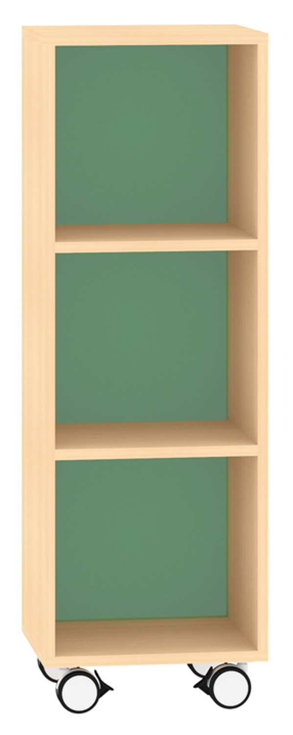 Hochregal offen Acrylglas-Rückwand, hellgrün