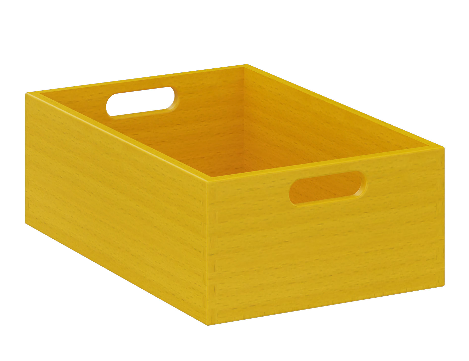 Materialkasten flach, Höhe 12 cm, gelb