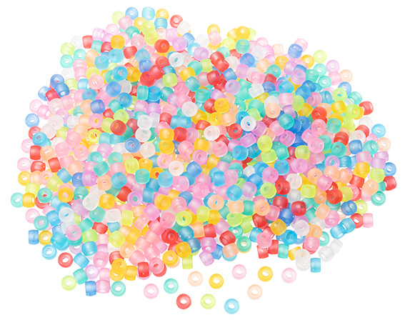 Pony Perlen, gefrostet