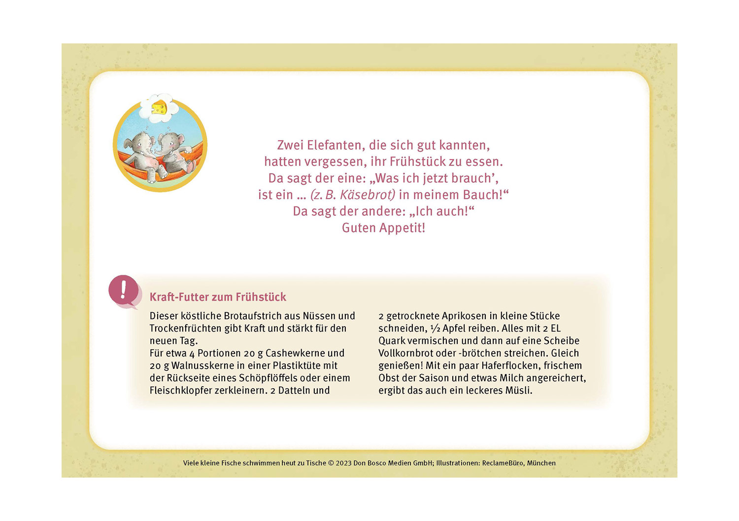 Viele kleine Fische schwimmen heut zu Tische Viele kleine Fische schwimmen heut zu Tische