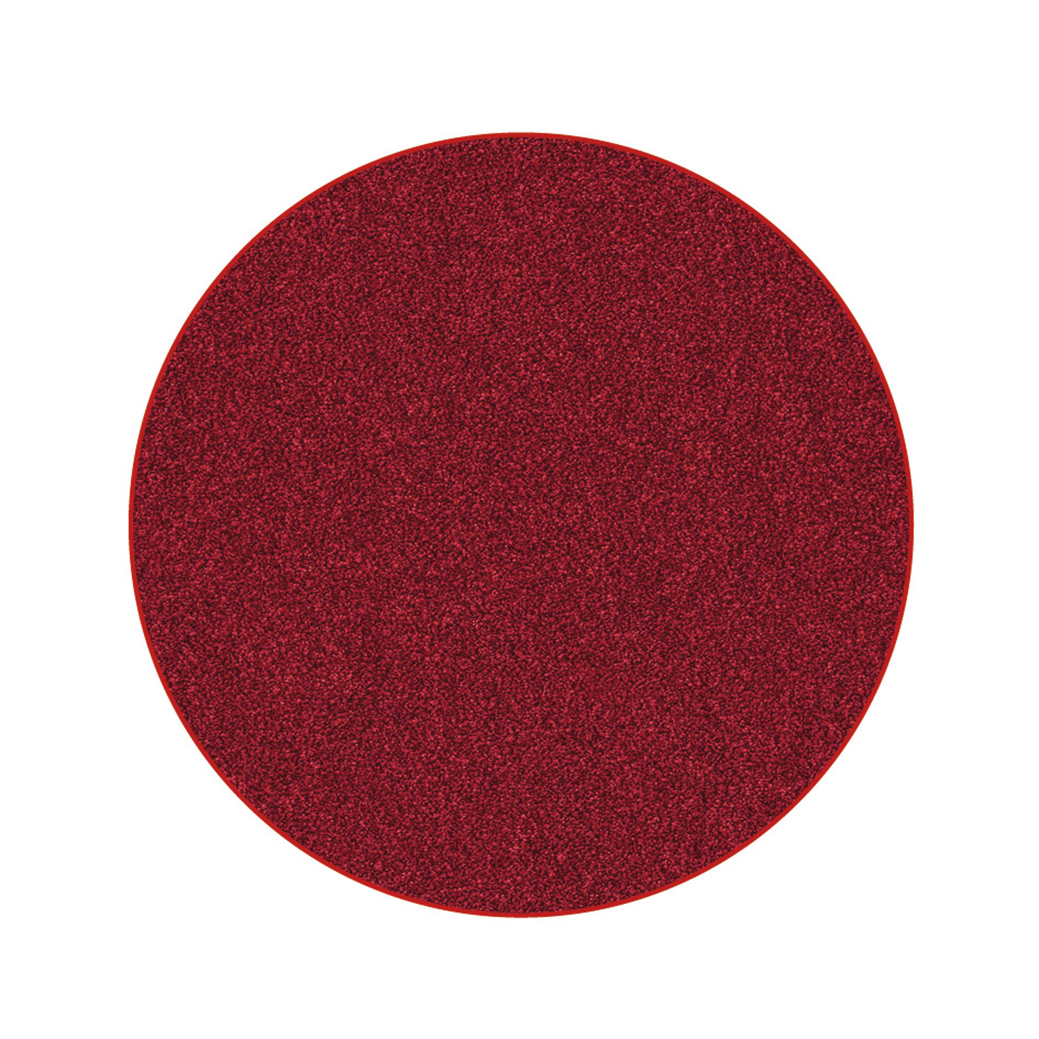 Velourteppich Solido rund Ø 150 cm, 15 dunkelrot