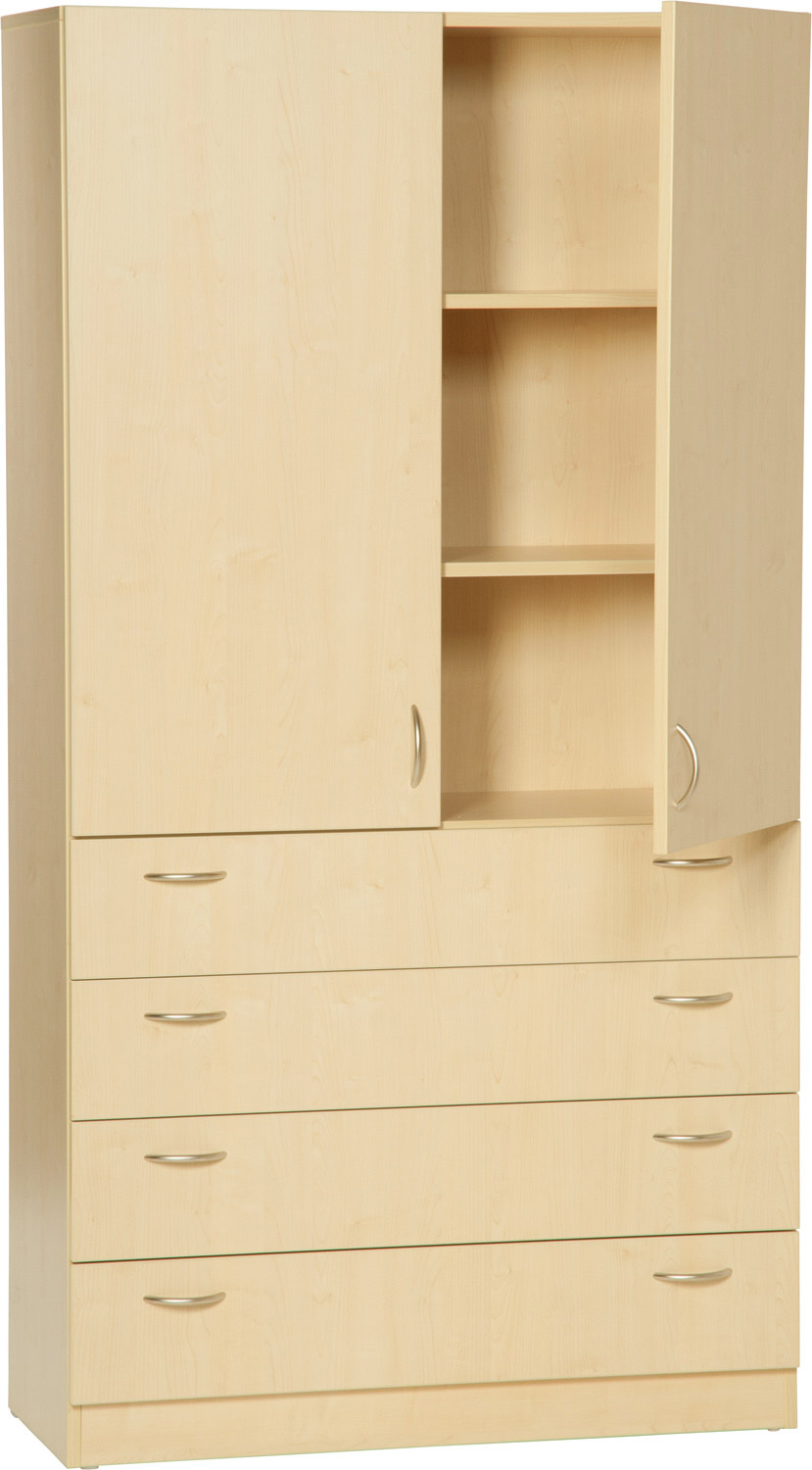 Aktenschrank mit Türen und Schubkästen,