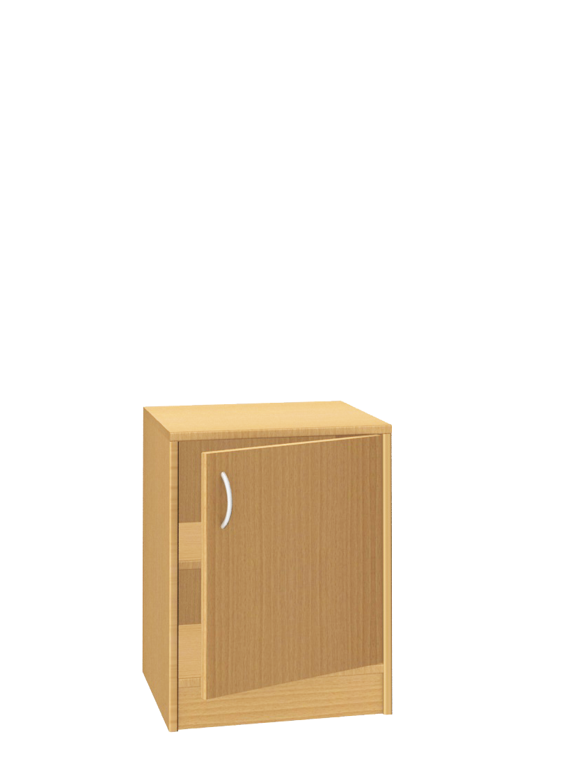 Materialschrank mit Tür, 47 cm breit Buche Dekor