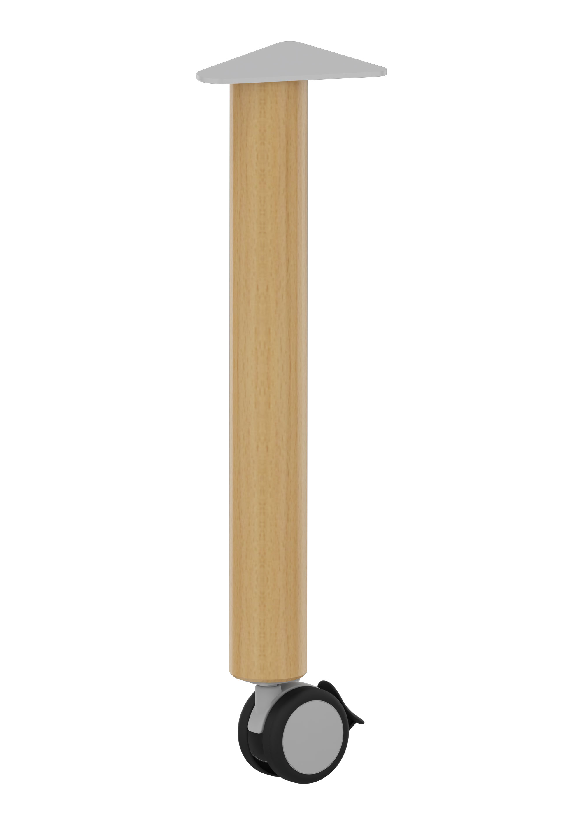 Holz Tischbein mit Rollen