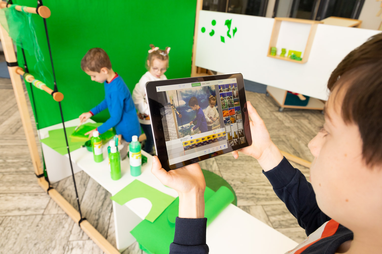 Greenscreen für RaumWürfel Greenscreen für RaumWürfel