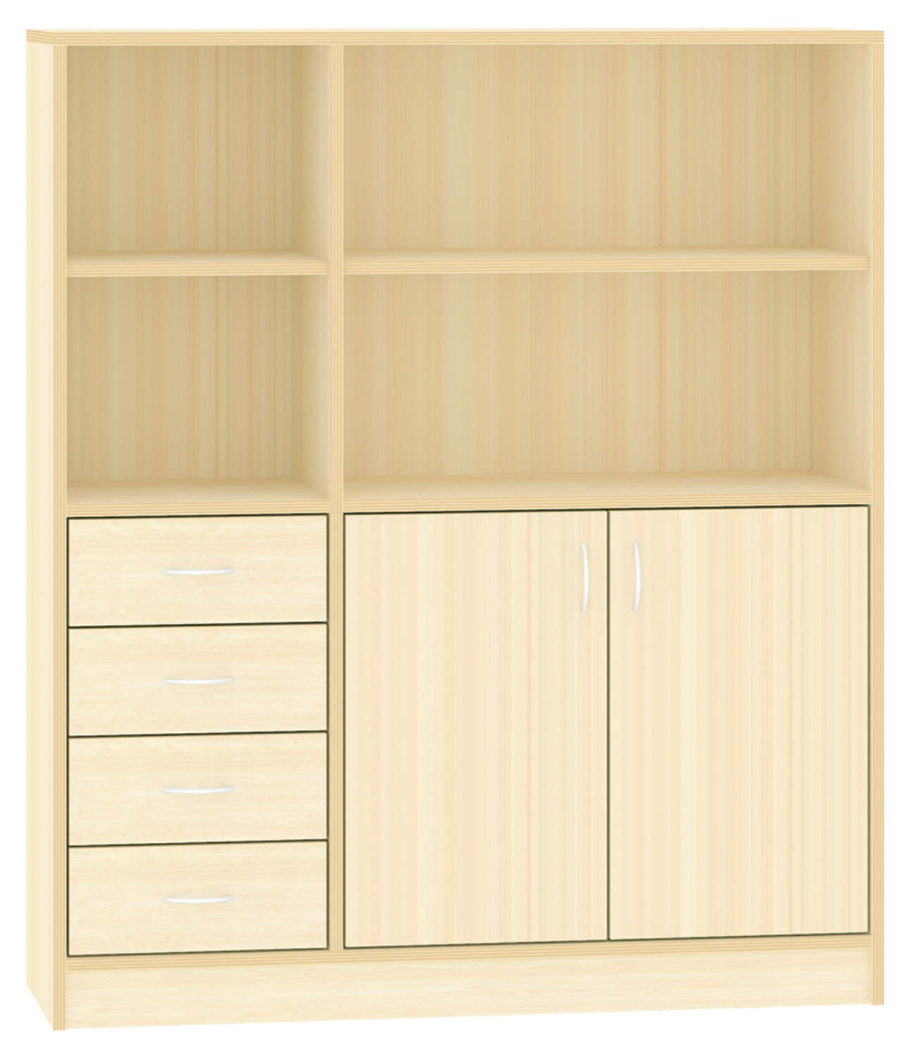 Breiter Hochschrank Rückwand natur