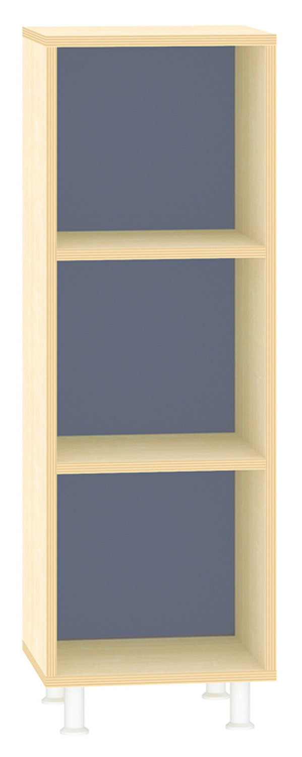 Hochregal offen Acrylglas-Rückwand, blau