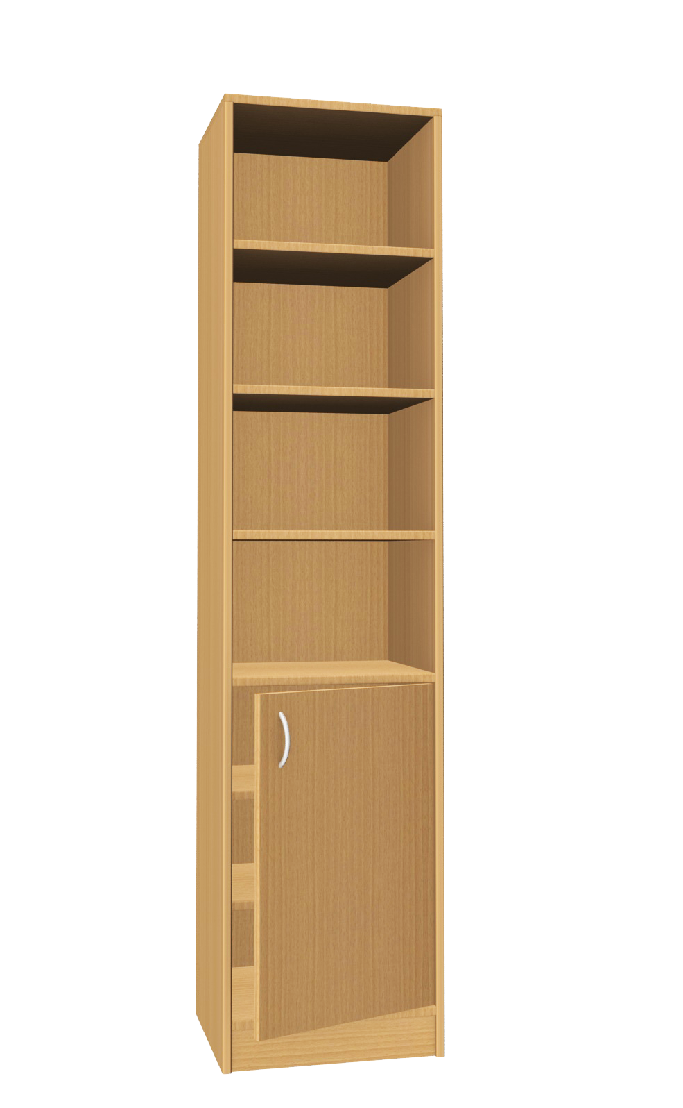 Hochschrank mit Tür unten, 47 cm breit Buche Dekor