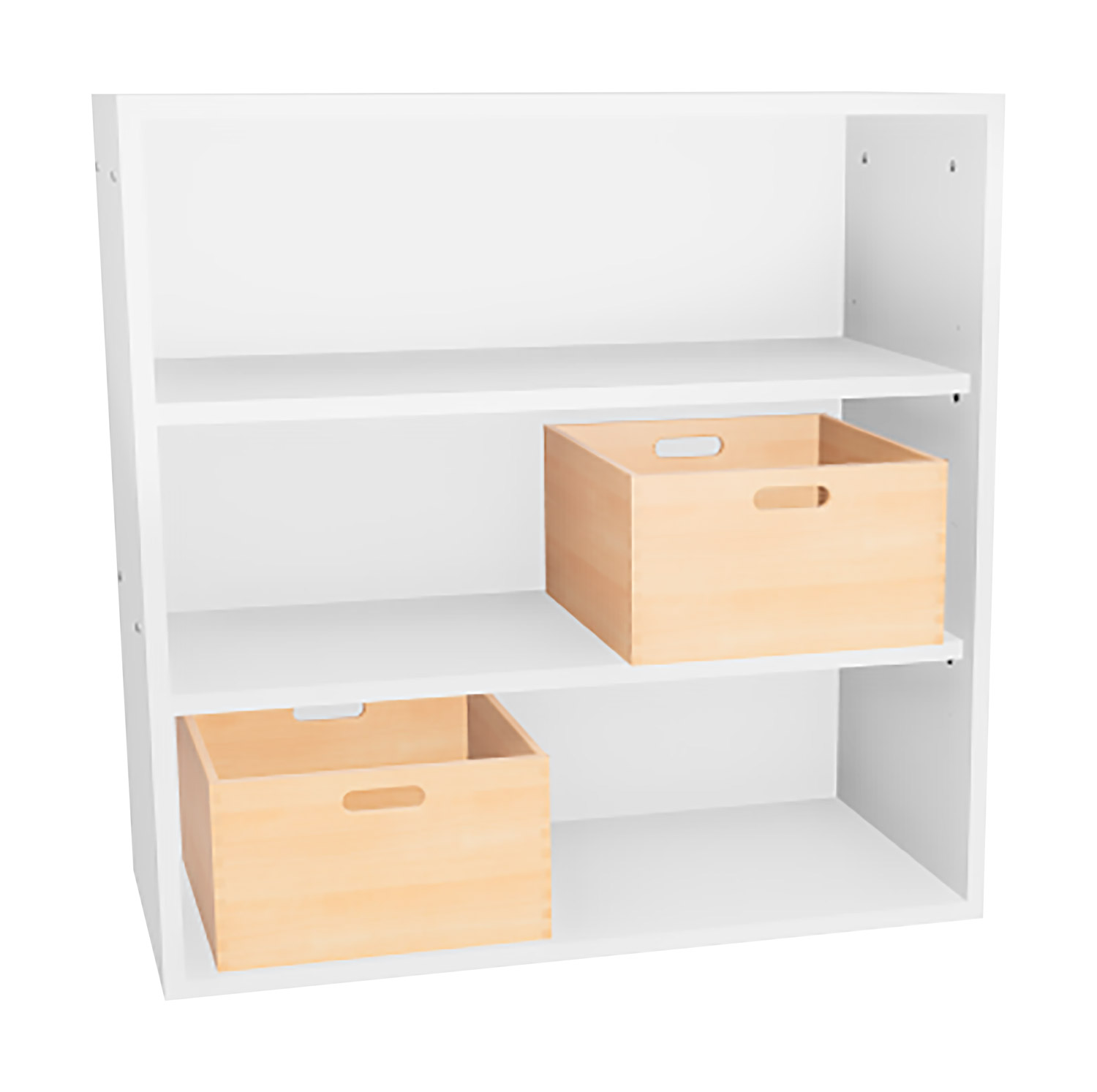 Regal groß, mit weißer Rückwand und 2 Fachböden, Breite 80 cm