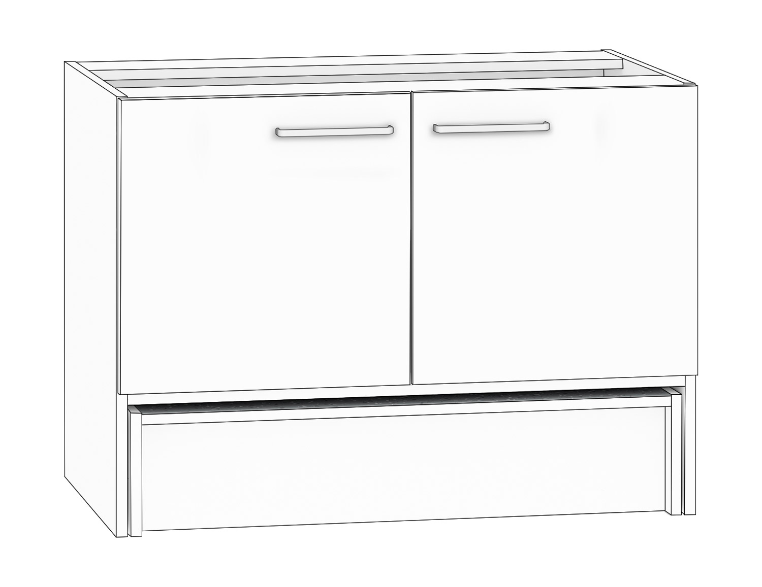 Geschirrschrank weiß