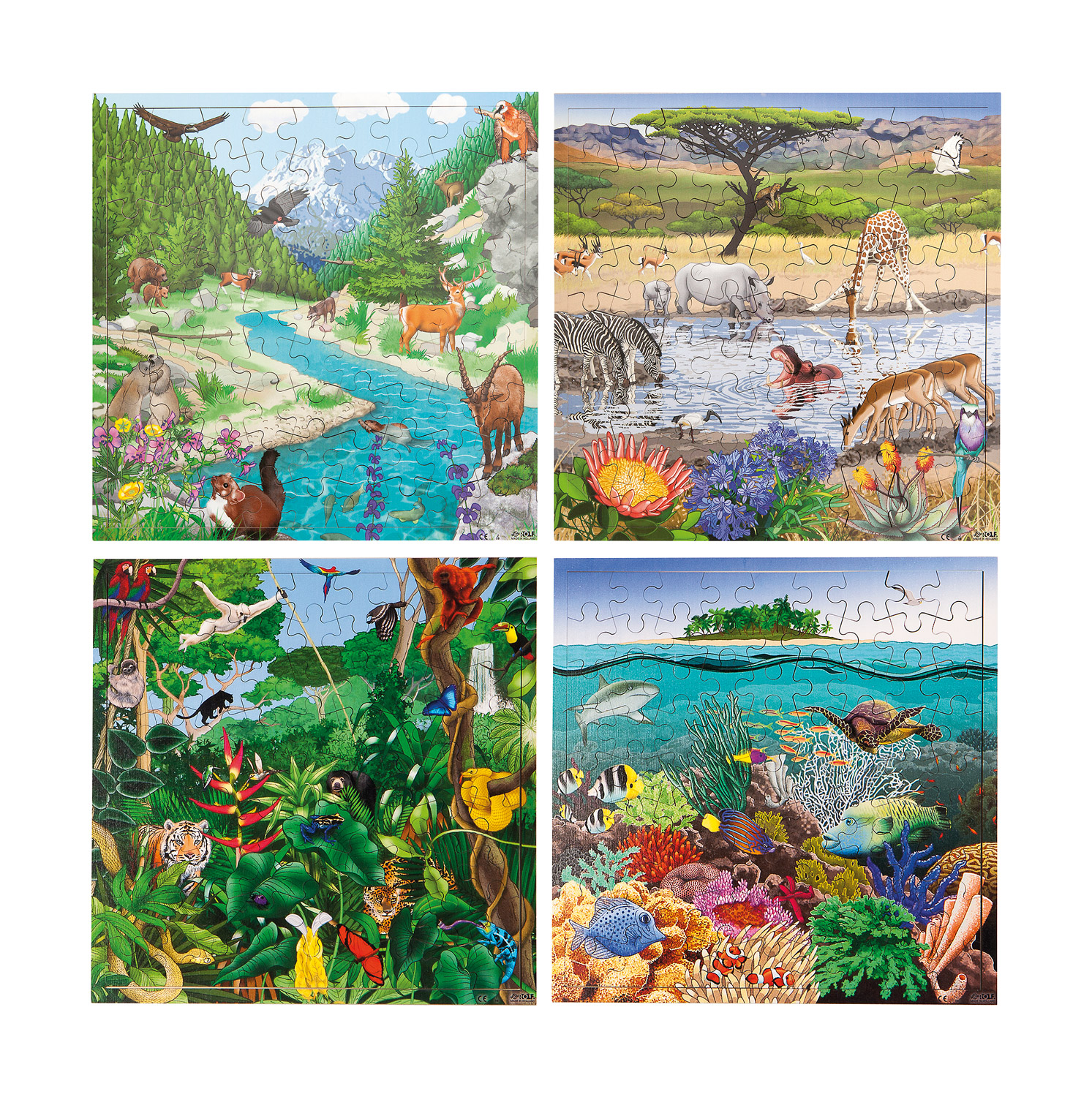 Puzzle Set Tiere der Welt