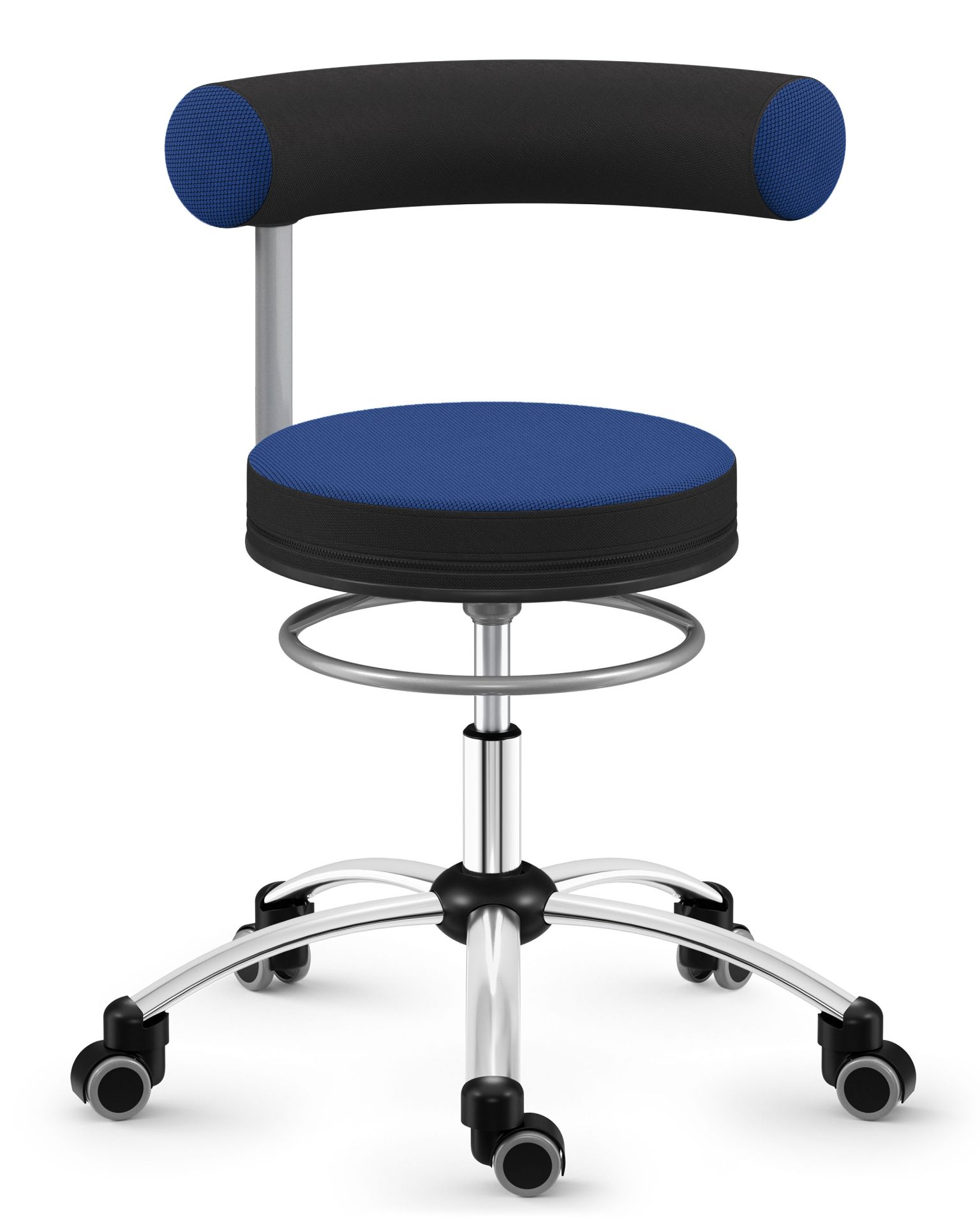  Sanus® Stuhl, Lehne fest Stoff blau