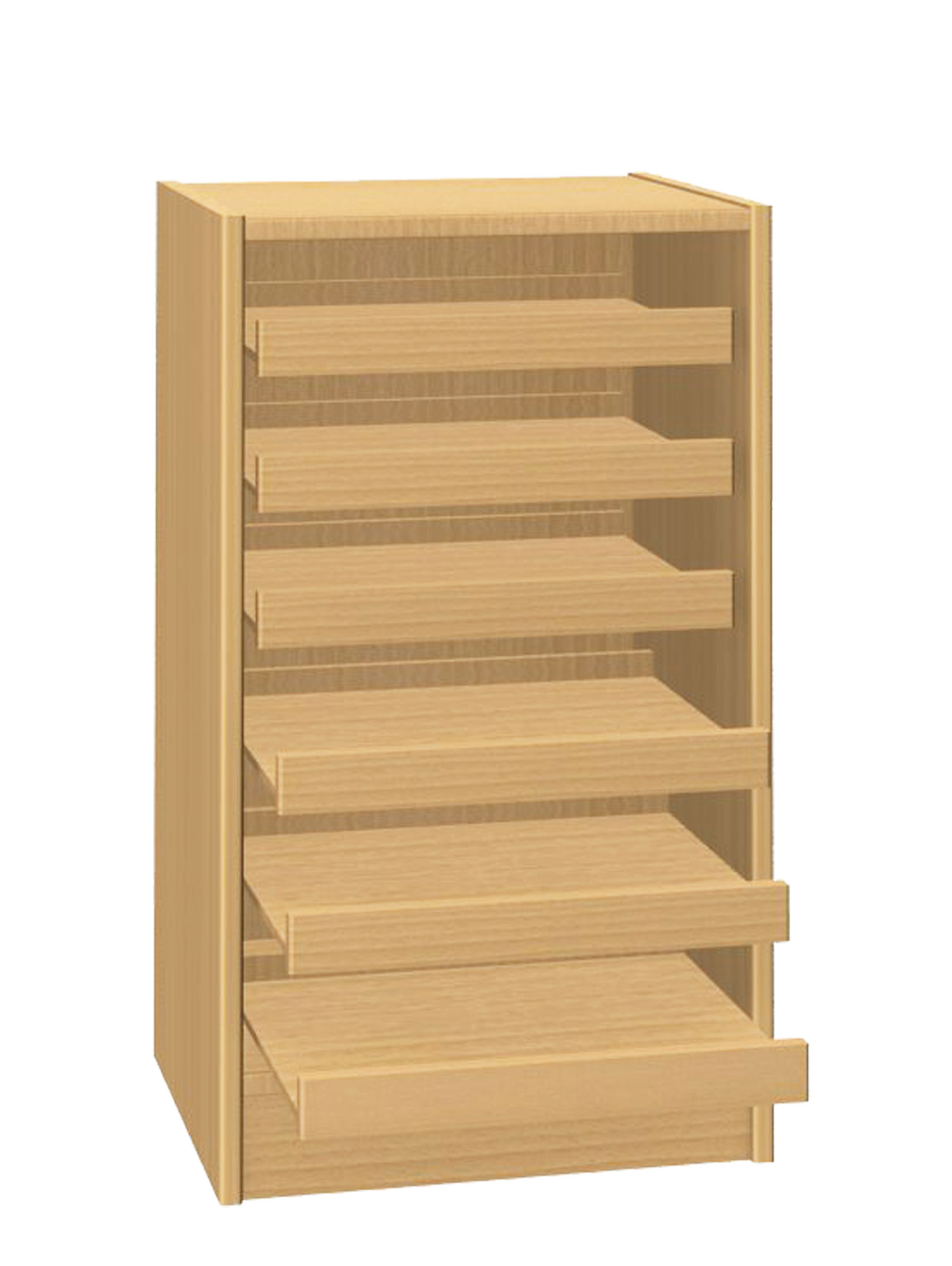 Puzzleschrank, 47 cm breit Buche Vollholz