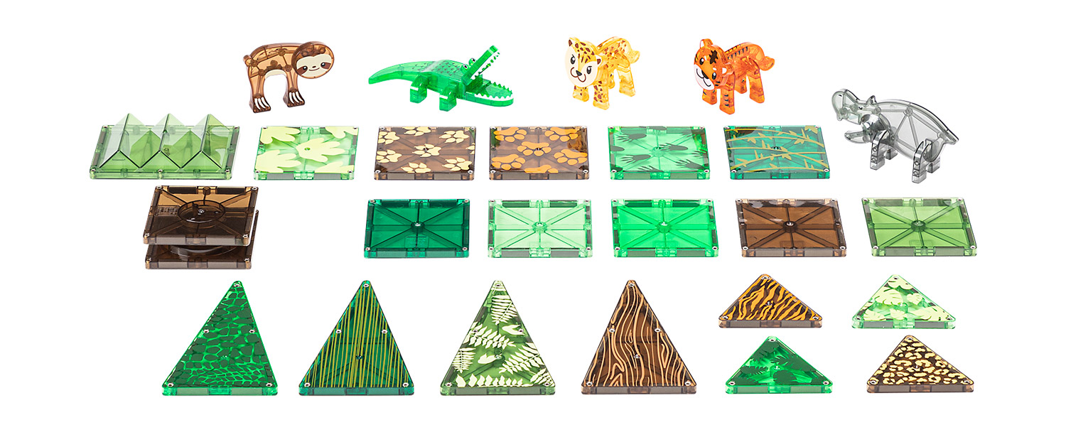 MAGNA-TILES Dschungel Tiere