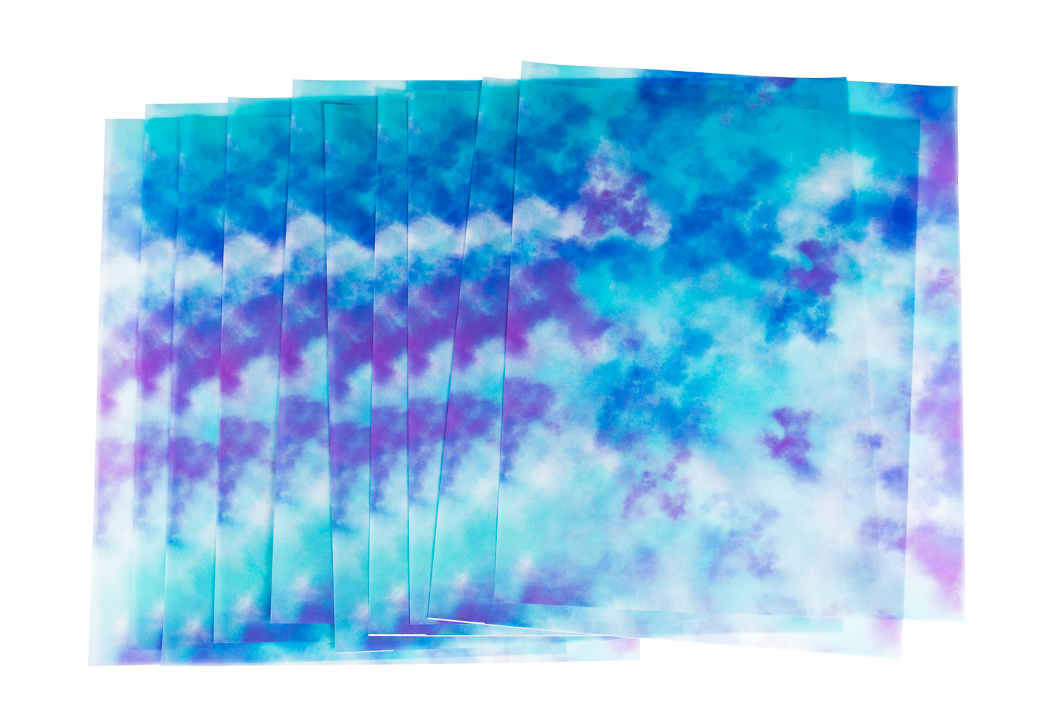Transparentpapier Nebel blau 