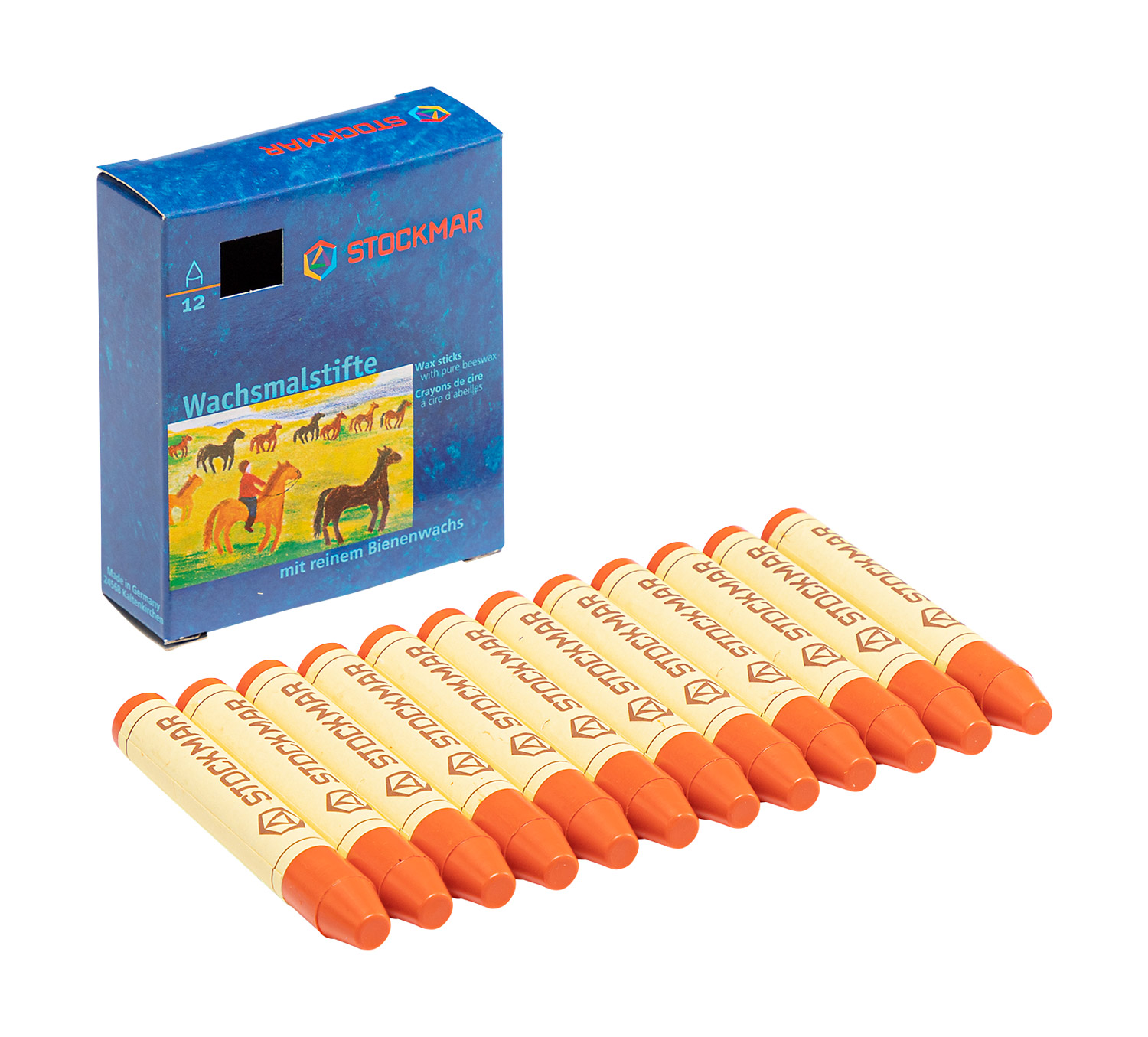 Wachsfarbstifte, Einzelfarben orange