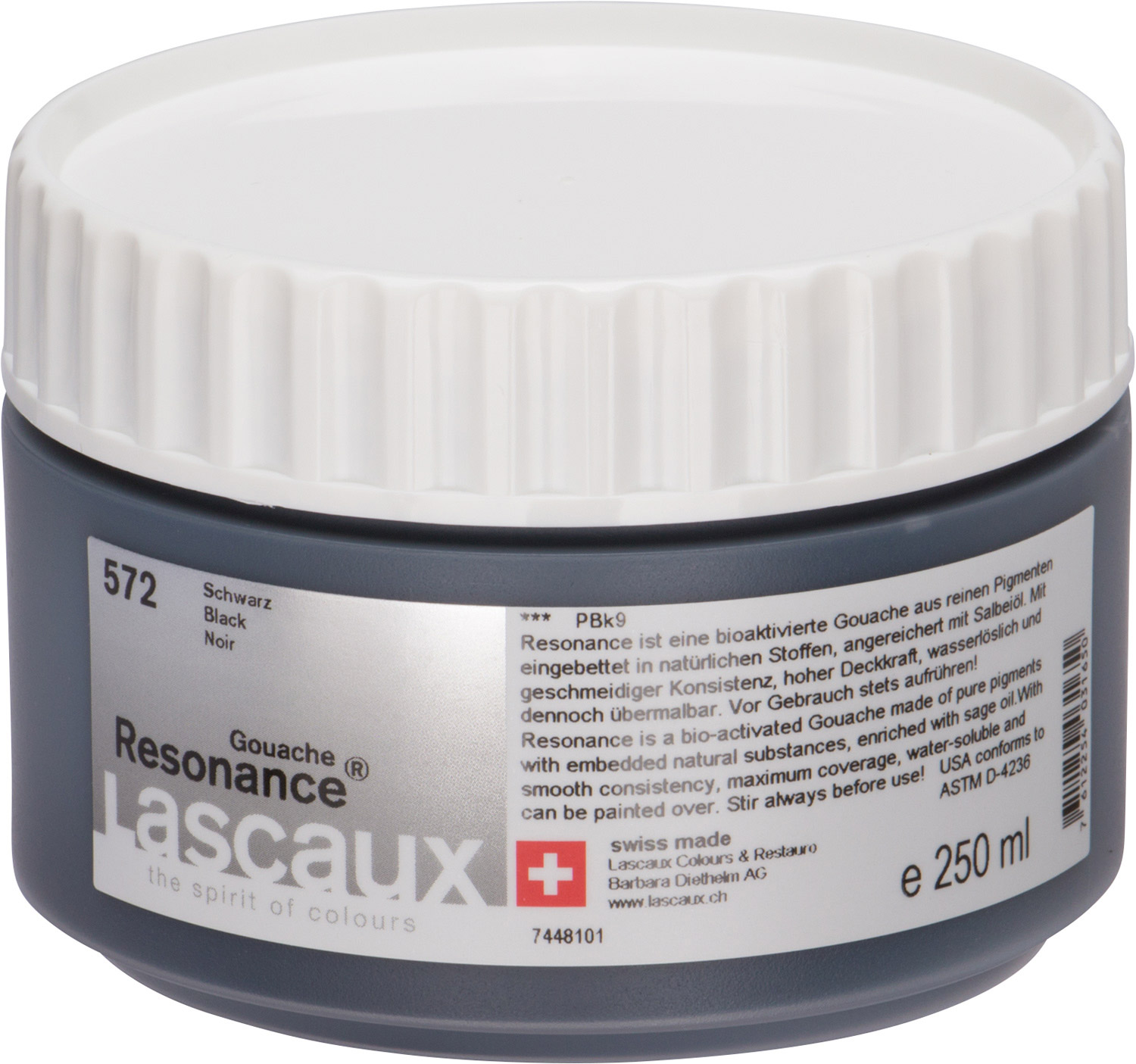 Lascaux Resonance® Gouache schwarz