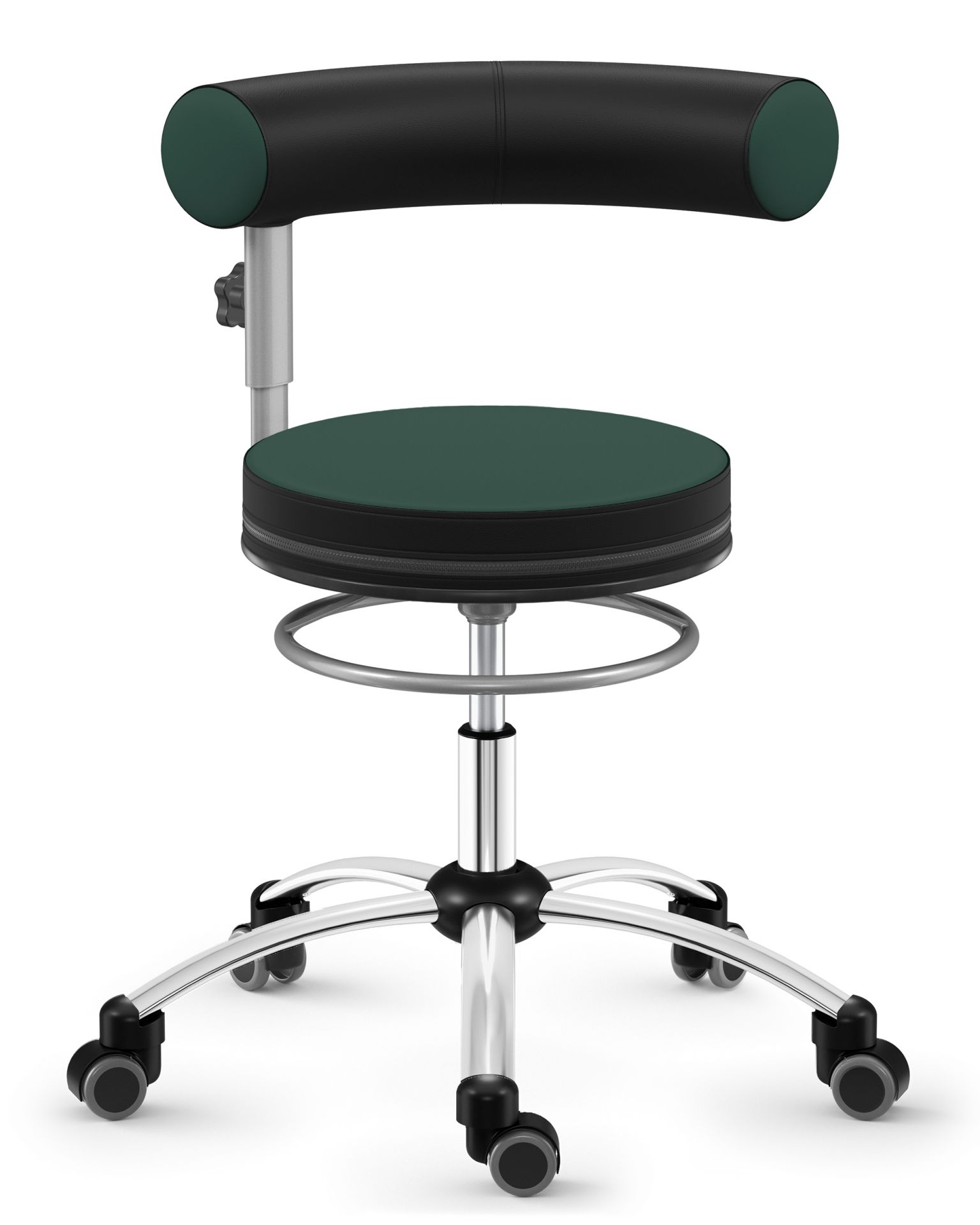Sanus® Stuhl, Lehne höhenverstellbar Kunstleder grün Sanus® Stuhl, Lehne höhenverstellbar Kunstleder grün
