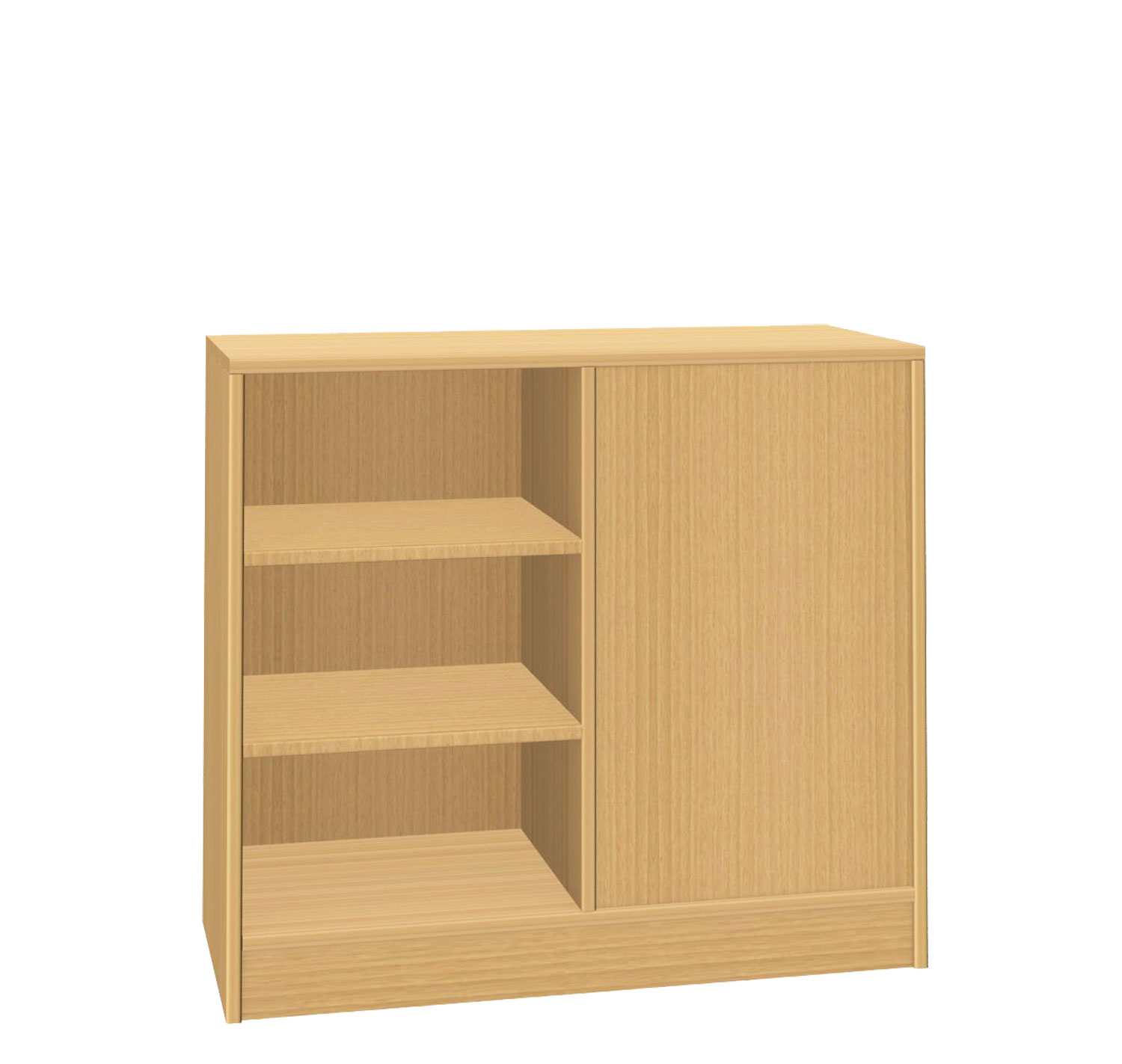 Raumteiler, links offen, 90 cm breit Buche Vollholz