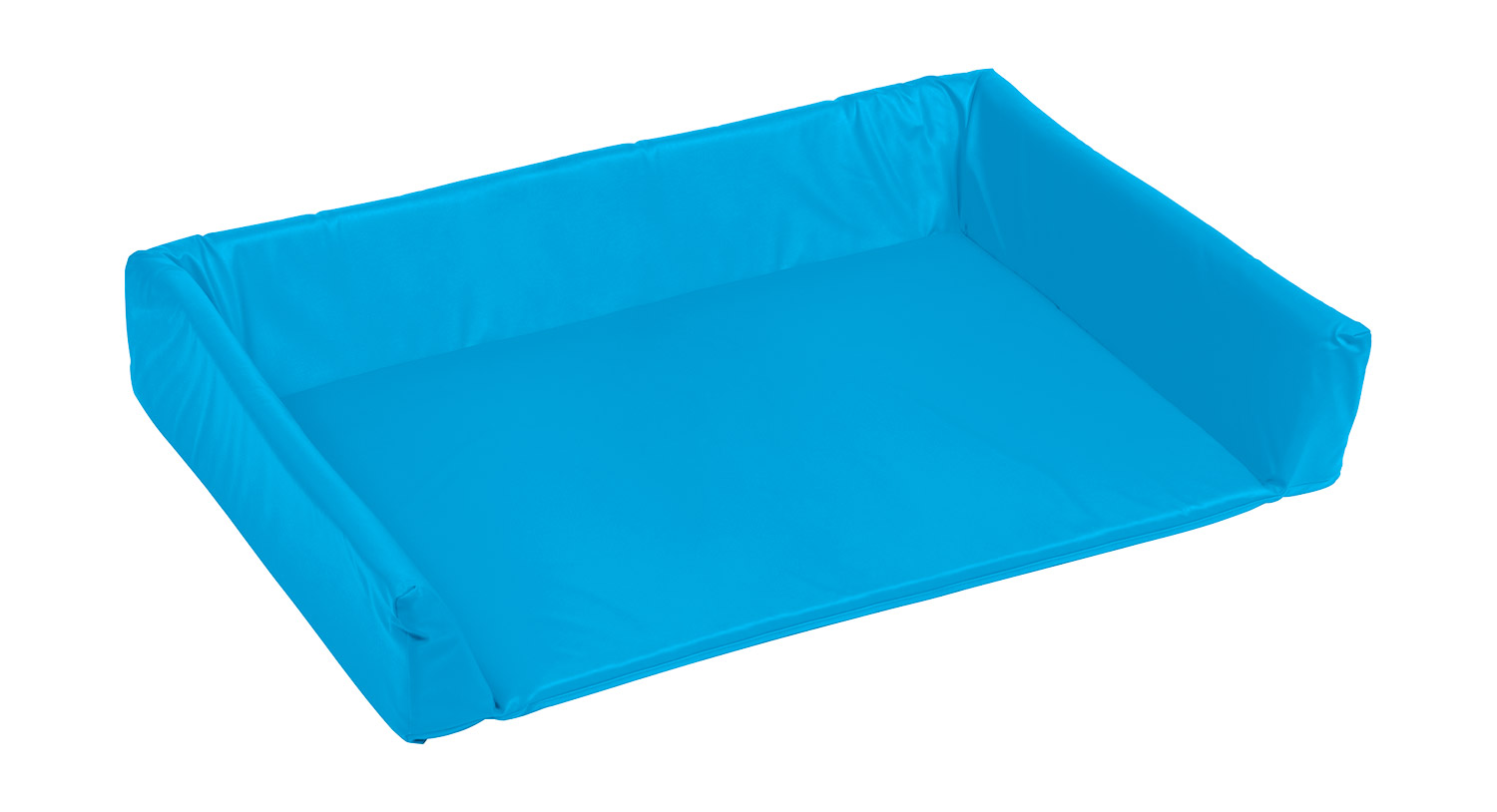 Wickelauflage mit Rand türkis